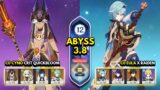 C0 Cyno Quickbloom & C0 Eula Raiden | Spiral Abyss 3.8 Floor 12 9 Stars | Genshin Impact 3.8