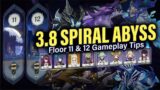 How to BEAT 3.8 SPIRAL ABYSS Floor 11 & 12: Guide & Tips w/ 4-Star Teams! | Genshin Impact 3.8