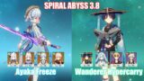 C0 Ayaka Freeze & C0 Wanderer Hypercarry | Spiral Abyss 3.8 | Genshin Impact