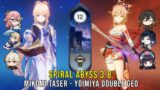 C0 Kokomi Yae Taser and C0 Yoimiya Double Geo – Genshin Impact Abyss 3.8 – Floor 12 9 Stars