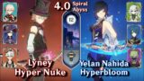C0 Lyney Hyper & C0 Yelan Nahida Hyperbloom | Spiral Abyss 4.0 – Floor 12 9 Stars | Genshin Impact