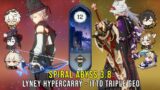 C0 Lyney Mona Hypercarry and C0 Itto Triple Geo – Genshin Impact Abyss 3.8 – Floor 12 9 Stars