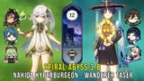 C0 Nahida Hyper Burgeon and C1 Wanderer Taser – Genshin Impact Abyss 3.8 – Floor 12 9 Stars
