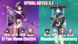 C0 Raiden Mono Electro & C0 Wanderer Hypercarry | Spiral Abyss 3.7 | Genshin Impact