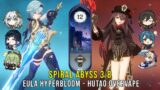 C1 Eula Hyperbloom and C1 Hutao Overvape – Genshin Impact Abyss 3.8 – Floor 12 9 Stars