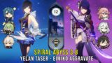 C1 Yelan Taser and C0 Raiden Miko Aggravate – Genshin Impact Abyss 3.8 – Floor 12 9 Stars
