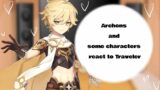 Archons and some characters react to Traveler || Male MC || Genshin Impact || Gacha Neon ||