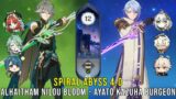 C0 Alhaitham Nilou Bloom and C0 Ayato Kazuha Burgeon – Genshin Impact Abyss 4.0 – Floor 12 9 Stars