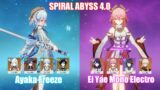 C0 Ayaka Freeze & C0 Raiden Yae Mono Electro | Spiral Abyss 4.0 | Genshin Impact