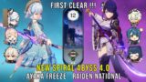 C0 Ayaka Freeze and C0 Raiden National – NEW Genshin Impact Abyss 4.0 – Floor 12 9 Stars