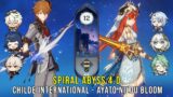 C0 Childe International and C0 Ayato Nilou Bloom – Genshin Impact Abyss 4.0 – Floor 12 9 Stars