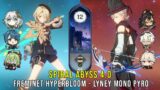 C0 Freminet Hyperbloom and C0 Lyney Mono Pyro – Genshin Impact Abyss 4.0 – Floor 12 9 Stars