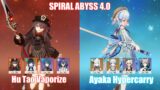 C0 Hu Tao Vaporize & C0 Ayaka Hypercarry | Spiral Abyss 4.0 | Genshin Impact