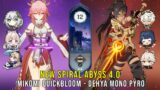 C0 Yae Kokomi Quickbloom and C0 Dehya Mono Pyro – Genshin Impact Abyss 4.0 – Floor 12 9 Stars