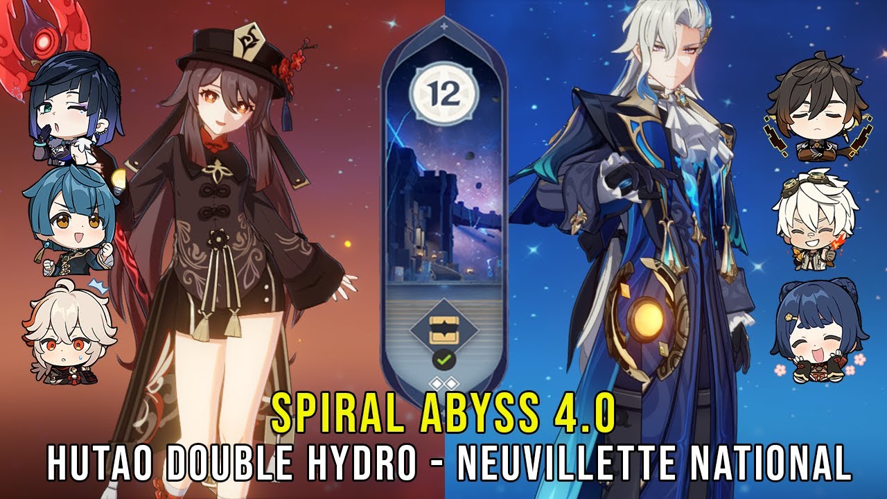 C1 Hutao Double Hydro and C0 Neuvilette National - Genshin Impact Abyss ...