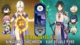 C6 NIngguang Shockrock and C0 Xiao Double Pyro – Genshin Impact Abyss 4.0 – Floor 12 9 Stars