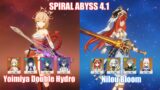 C0 Yoimiya Double Hydro & C0 Nilou Bloom | Spiral Abyss 4.1 | Genshin Impact