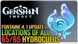 All Fontaine 4.1 Hydroculus Locations Genshin Impact