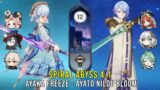 C0 Ayaka Freeze and C0 Ayato Nilou Bloom – Genshin Impact Abyss 4.1 – Floor 12 9 Stars