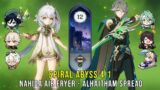C0 Nahida Air Fryer and C0 Alhaitham Spread – Genshin Impact Abyss 4.1 – Floor 12 9 Stars