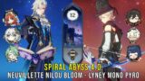 C0 Neuvillette Nilou Bloom and C0 Lyney Mono Pyro – Genshin Impact Abyss 4.0 – Floor 12 9 Stars