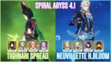 C3 Tighnari Spread & C0 Neuvillette Hyperbloom | NEW Spiral Abyss 4.1 | Genshin Impact
