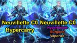 F2P Neuvillette C0 Hypercarry – Hyperbloom & Burgeon & Vape Spiral abyss floor 12 Genshin impact