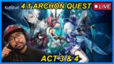 Fontaine Archon Quest Act 3 and 4 Reaction | Genshin Impact 4.1