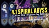 How to BEAT 4.1 SPIRAL ABYSS Floor 11 & 12: Guide & Tips w/ 4-Star Teams! | Genshin Impact 4.1