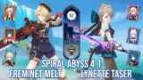 C0 Freminet Melt & C6 Lynette Taser – Spiral Abyss 4.1 – Genshin Impact