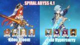 C0 Nilou Bloom & C0 Eula Hypercarry | Spiral Abyss 4.1 | Genshin Impact