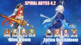 C0 Nilou Bloom & C0 Furina Quickbloom | Spiral Abyss 4.2 | Genshin Impact