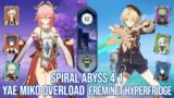 C0 Yae Miko Overload & C0 Freminet Hyperfridge – Spiral Abyss 4.1 – Genshin Impact
