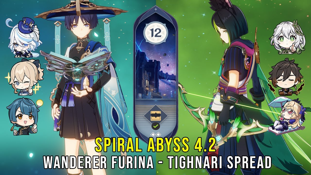 C1 Wanderer Furina and C1 Tighnari Spread Genshin Impact Abyss 4.2