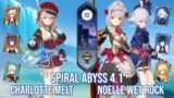 C6 Charlotte Melt & C6 Noelle Wet Rock – Spiral Abyss 4.1 – Genshin Impact