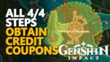 Obtain Credit Coupons Genshin Impact All Quests