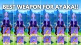 15 Weapons on Ayaka Comparison!! Best Weapon for F2P Ayaka?? [Genshin Impact]