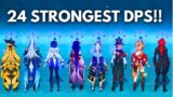 24 STRONGEST DPS vs NAVIA!! BEST NUKE SHOWCASE [ Genshin Impact ]