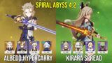 C0 Albedo Hypercarry & C4 Kirara Spread – Spiral Abyss 4.2 – Genshin Impact