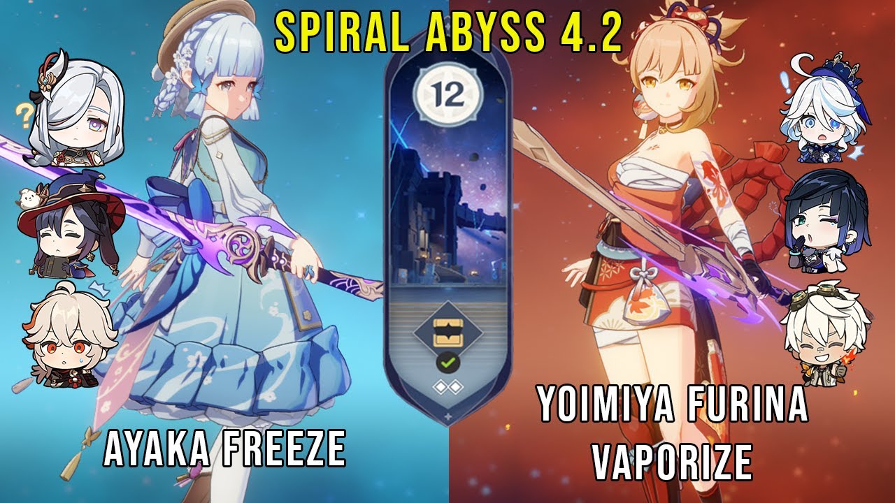 C0 Ayaka Freeze And C0 Yoimiya Furina Vape Genshin Impact Abyss 4 2