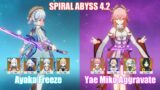 C0 Ayaka Furina Freeze & C0 Yae Miko Aggravate | Spiral Abyss 4.2 | Genshin Impact