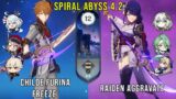 C0 Childe Furina Freeze and C0 Raiden Aggravate – Genshin Impact Abyss 4.2 – Floor 12 9 Stars