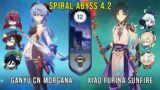 C0 Ganyu Morgana CN and C0 Xiao Furina Sunfire – Genshin Impact Abyss 4.2 – Floor 12 9 Stars