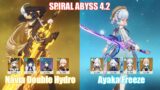 C0 Navia Double Hydro & C0 Ayaka Furina Freeze | Spiral Abyss 4.2 | Genshin Impact