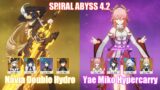 C0 Navia Double Hydro & C0 Yae Miko Furina Hypercarry | Spiral Abyss 4.2 | Genshin Impact
