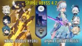 C0 Navia Double Hydro and C0 Ayaka Furina Freeze – Genshin Impact Abyss 4.2 – Floor 12 9 Stars
