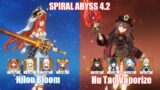 C0 Nilou Bloom & C0 Hu Tao Furina Vaporize | Spiral Abyss 4.2 | Genshin Impact