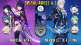 C0 Raiden Taser and C0 Neuvillette Furina – Genshin Impact Abyss 4.2 – Floor 12 9 Stars