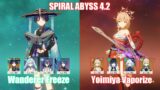 C0 Wanderer Freeze & C0 Yoimiya Furina Vaporize | Spiral Abyss 4.2 | Genshin Impact