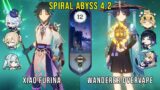 C0 Xiao Furina and C1 Wanderer Overvape  – Genshin Impact Abyss 4.2 – Floor 12 9 Stars